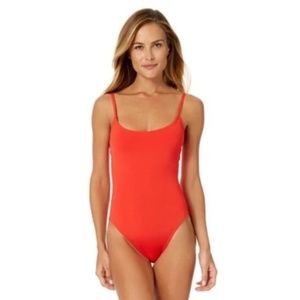 Anne Cole Orange One Piece Swim Bathing Suit